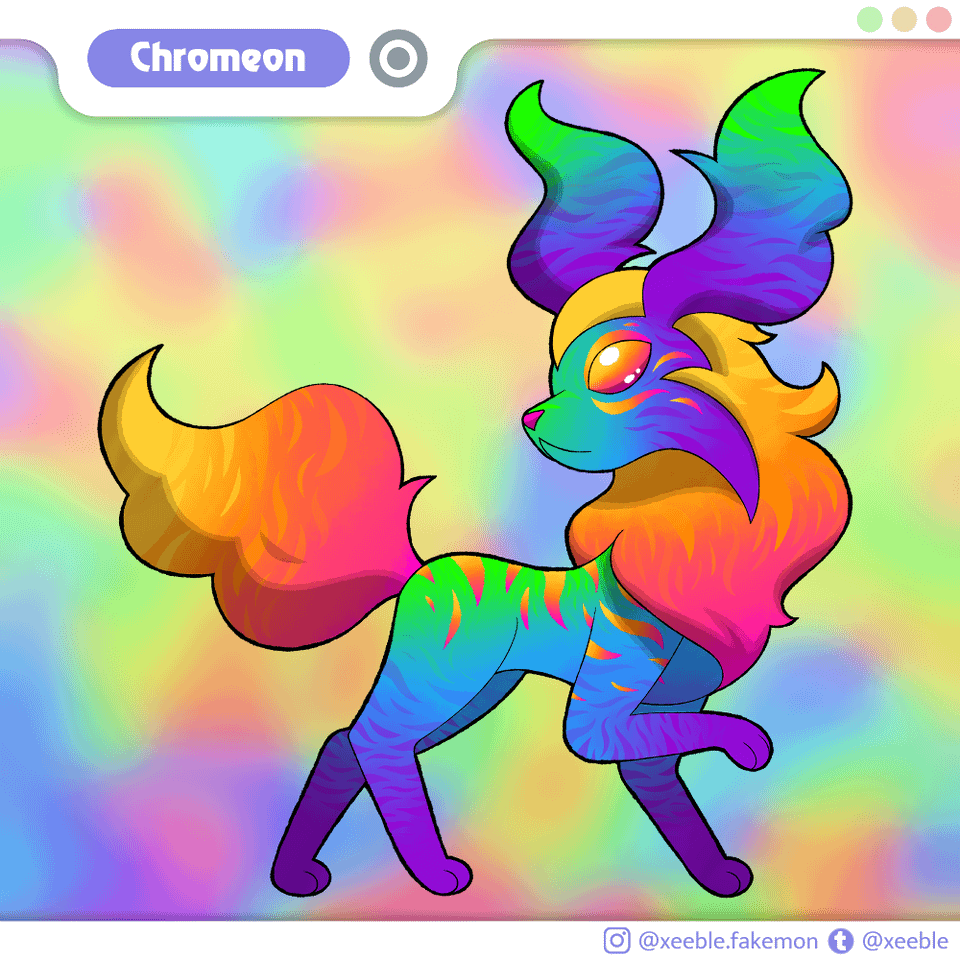 This is Chromeon, a Normal-typed Eeveelution for my Fan Region!
