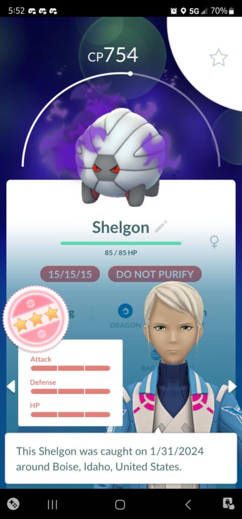 My favorite pseudo with perfect iv right before the dragon type event, Hell yeah!
