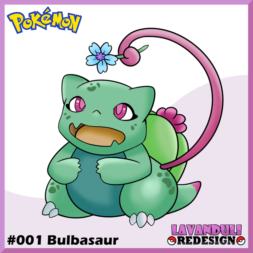 My redesign of Gen 1 starters.