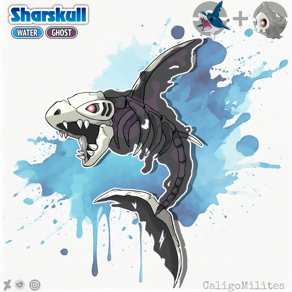 Fusion - Sharpedo and Duskull - Pokemon Fakemon