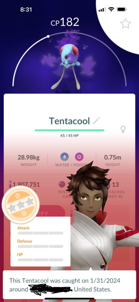 I won the award for worst Pokémon obtained from a Rocket leader.