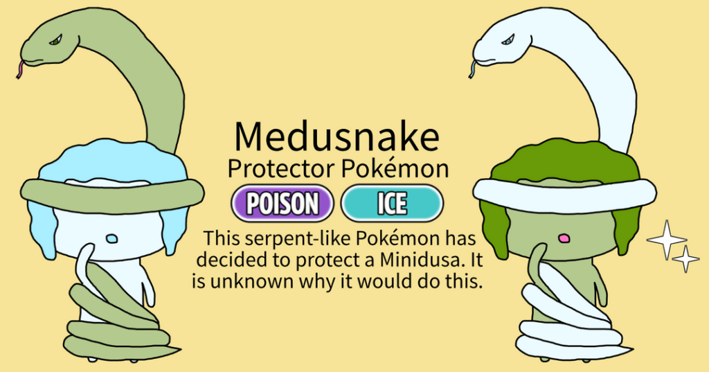 I made a Fakemon based on Medusa in Greek mythology.