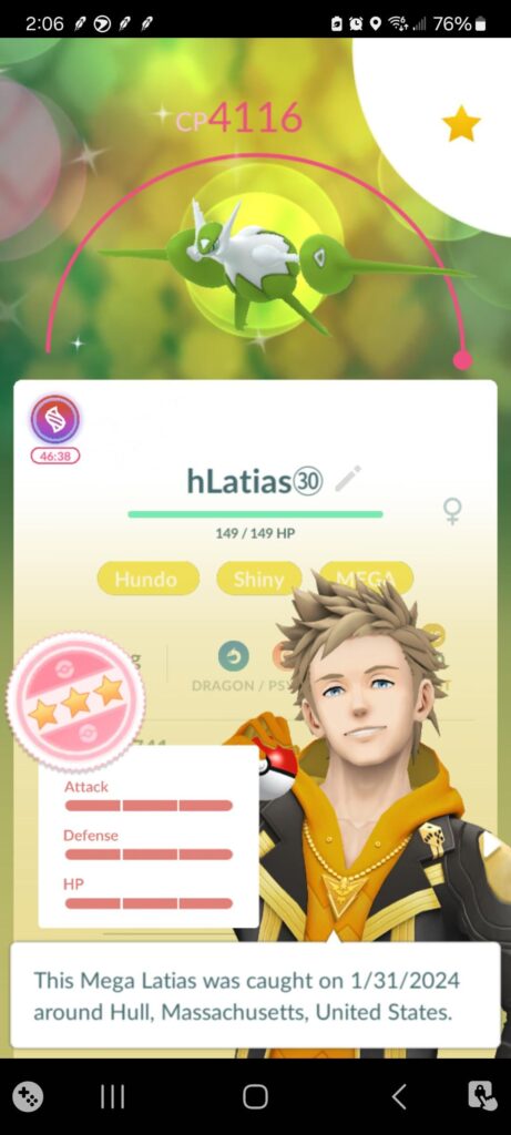 Very excited about this. First Legendary shiny hundo for our raid group!
