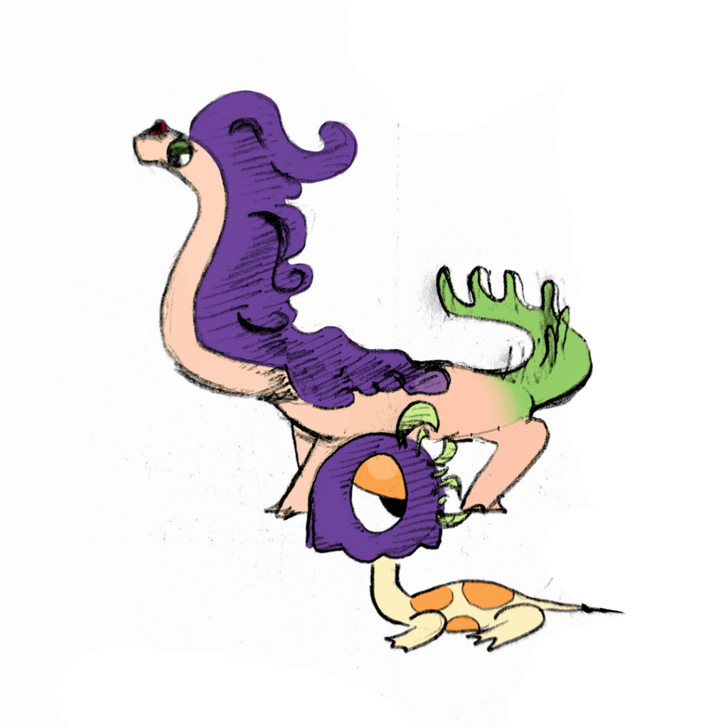 My joke Pokemon Introbrontus and Triclodocus