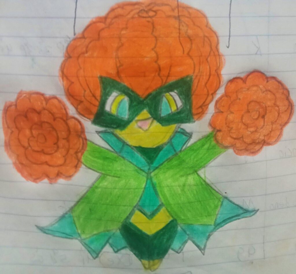 Fakemon basado en la flor de Cempasúchil
