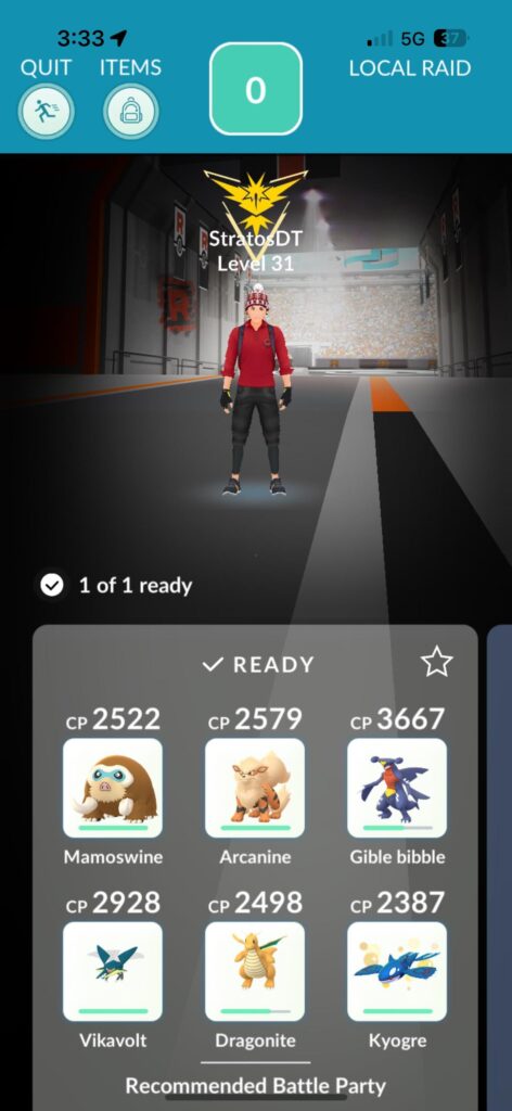 You can now ready up in solo raids