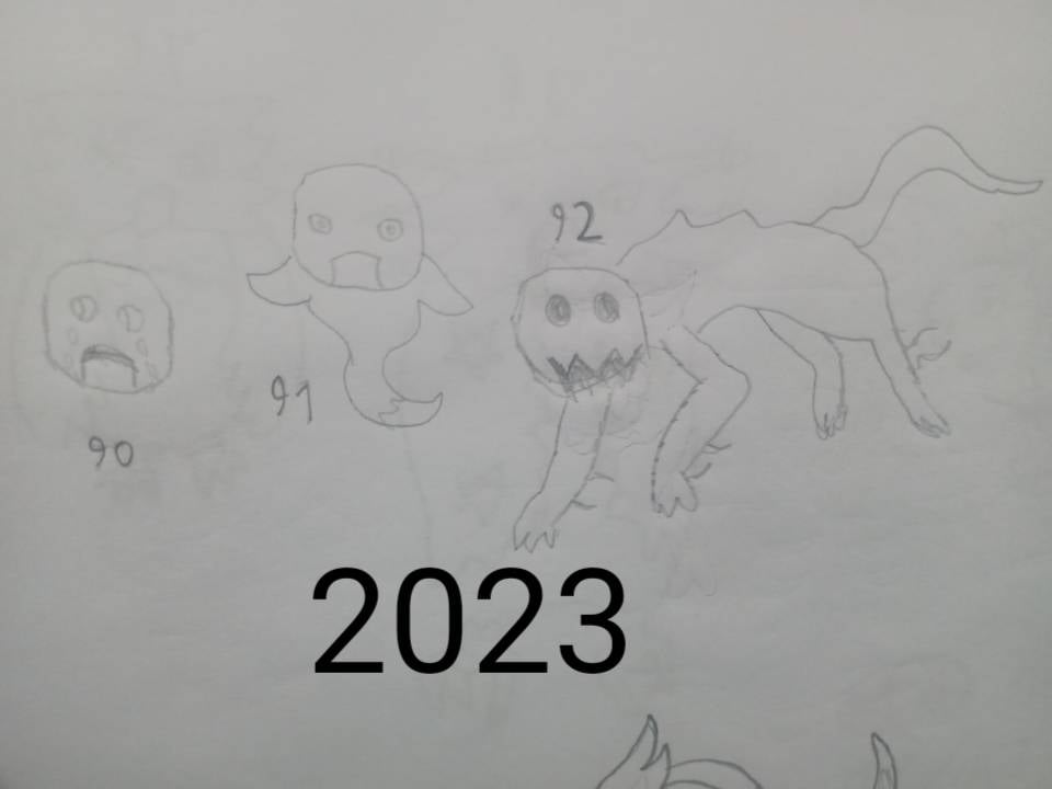 my hand drawning change in one year