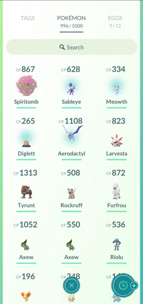 Why isn't my Spiritomb "recent"