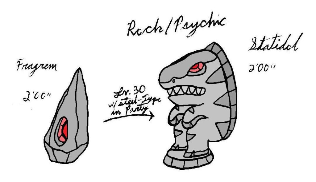 Fakemon based on a statue