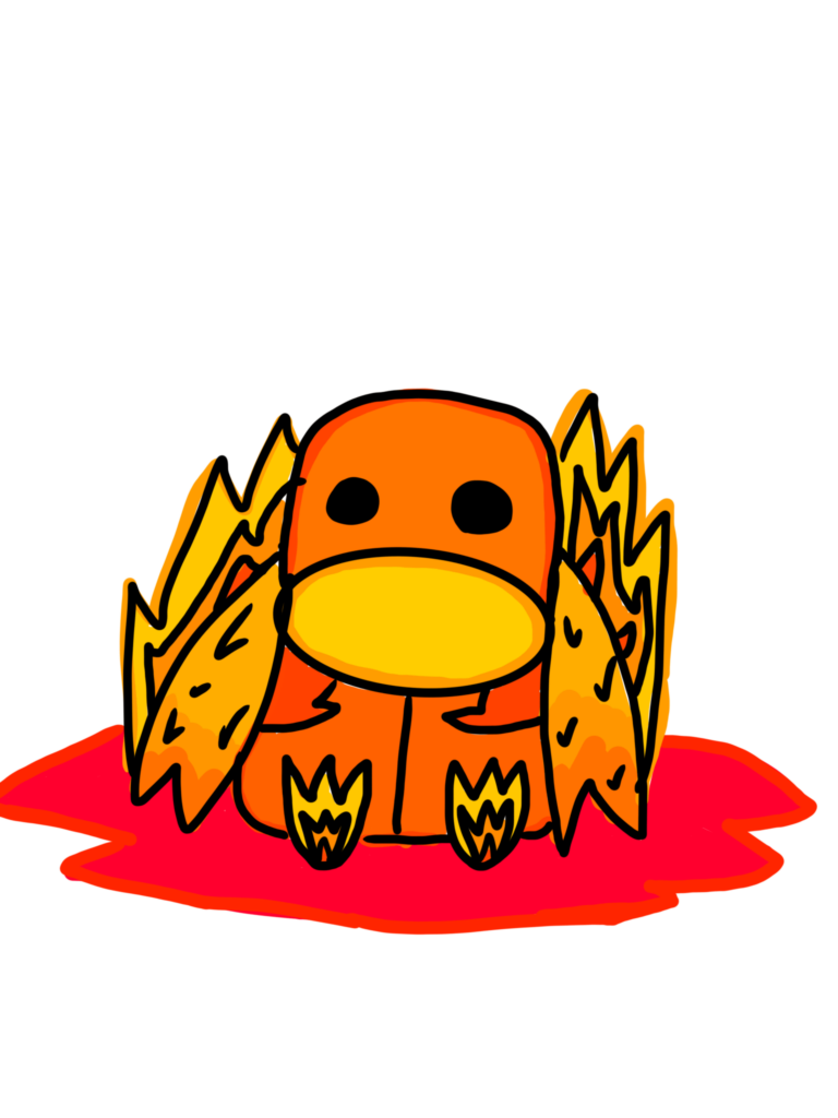Smolduck, Australia-Based Region Platypus Fire-type Starter First Evolution