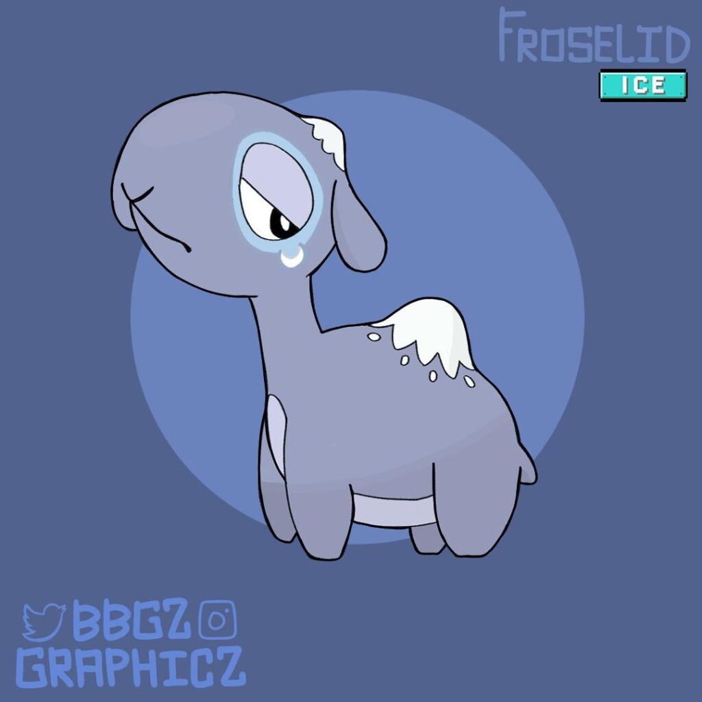 Frostelid - [Ice] a Pokemon inspired by the DC comic villian Mr.Freeze
