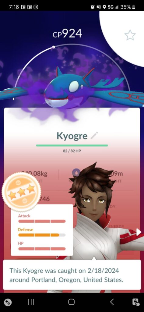 Should I Purify this Kyogre?