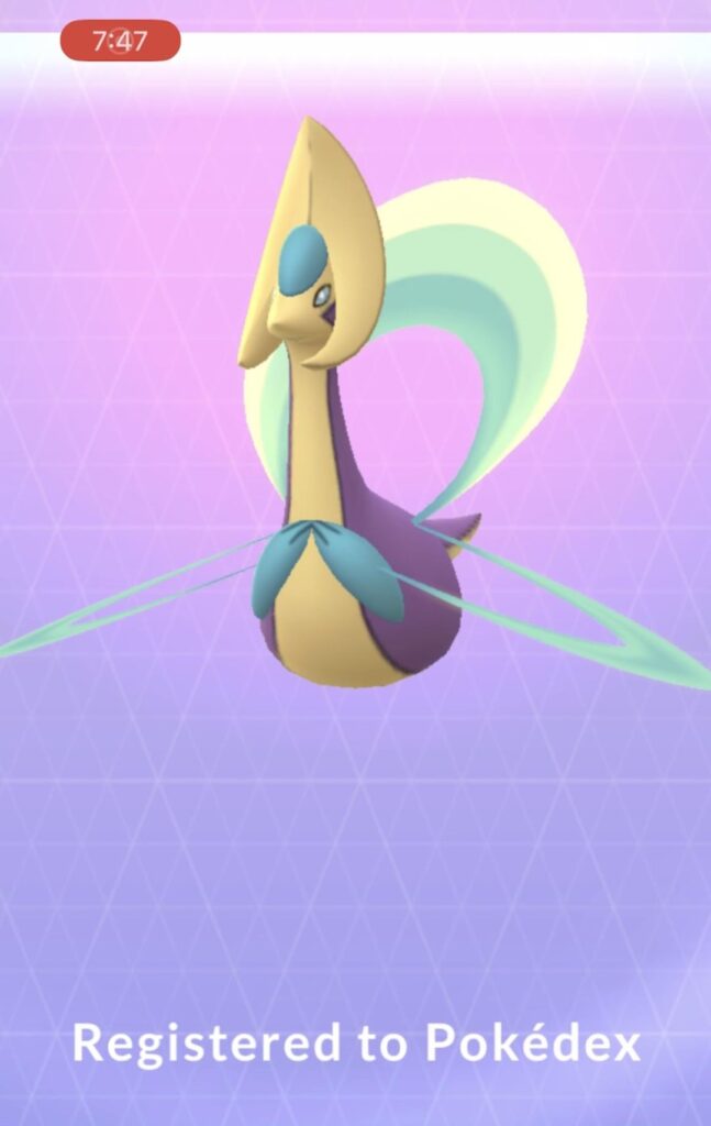 My first Cresselia catch ended up being a shiny!!!