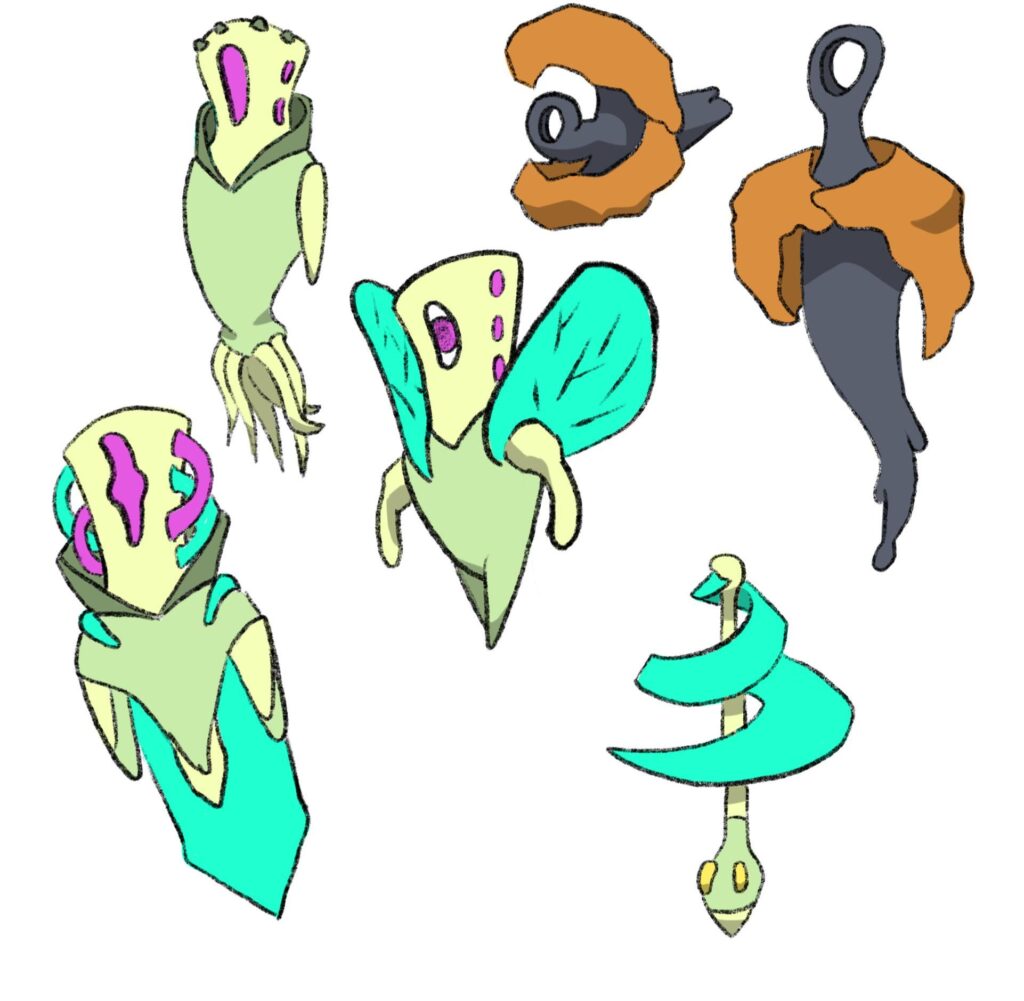 More Pokémon need Shedinja-like evolutions. What if Krabby shed a claw upon evolution and it got inhabited? Plus some bonus fairy mons!