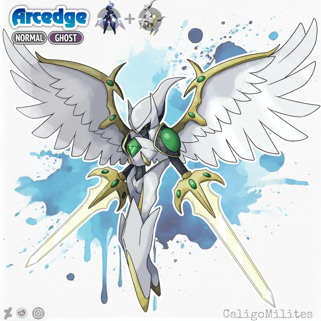 Fusion Arceus and Ceruledge Pokemon Fakemon