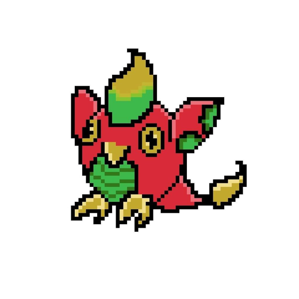 (Dragon rock type) Chikawyrm the nesting Pokémon, Dracorvid the hoarding Pokémon, and Crovern the ultimate hoarding Pokémon (plus shiny versions)