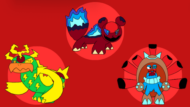 Here are some Bloodmoon Forms for the starters of my last region, Who is your favorite?