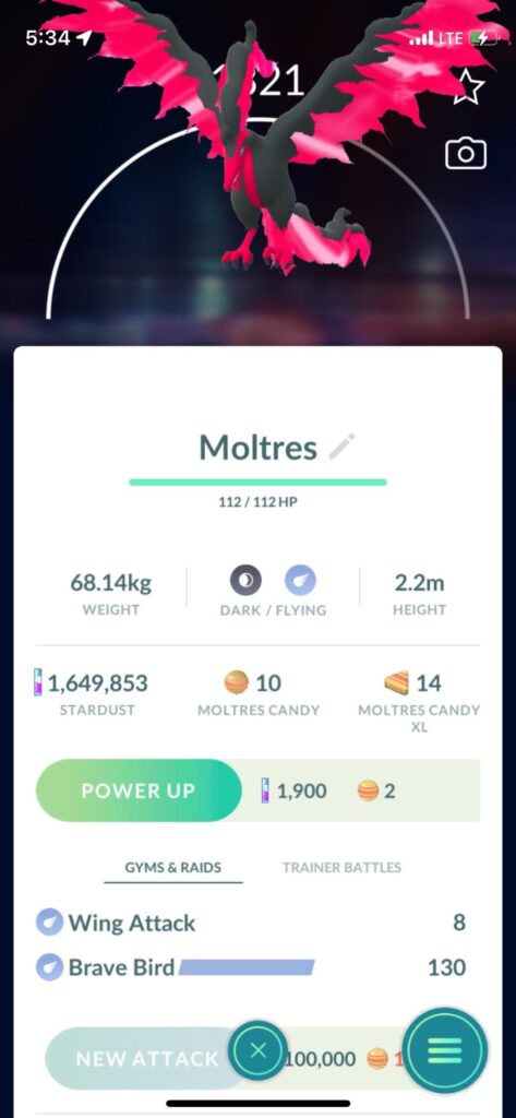 My Go Plus Caught Moltres