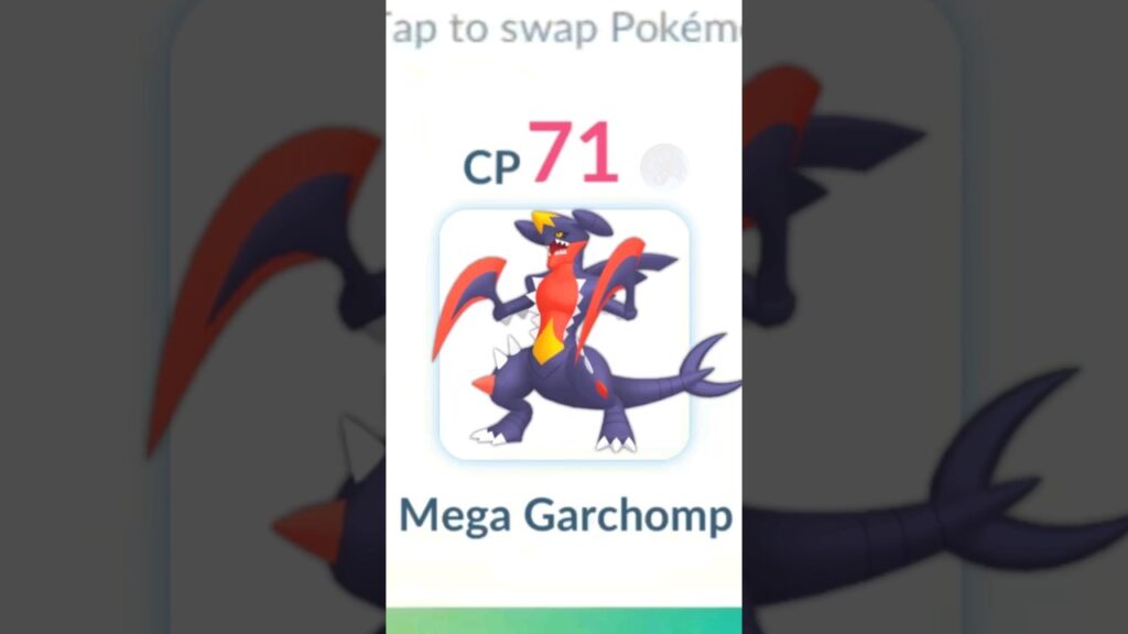 using Low CP MEGA GARCHOMP in Pokemon GO.