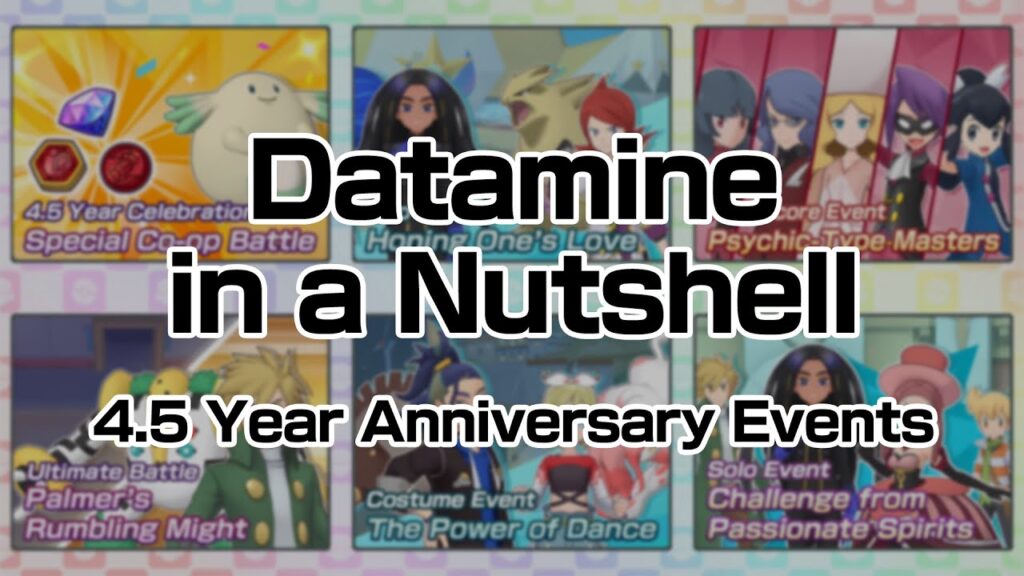 [Pokemon Masters EX] DATAMINE IN A NUTSHELL (4.5 Year Anniversary Events)