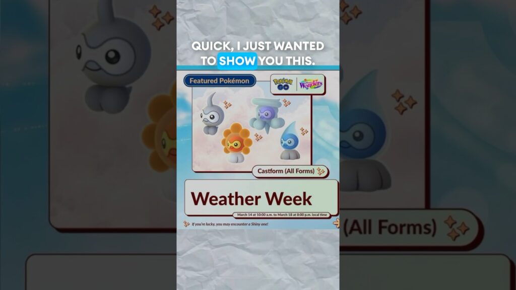 Weather Week Announcement! #pokemongoshorts #pokemongopvp #pokemongoshiny #pokemongoraids