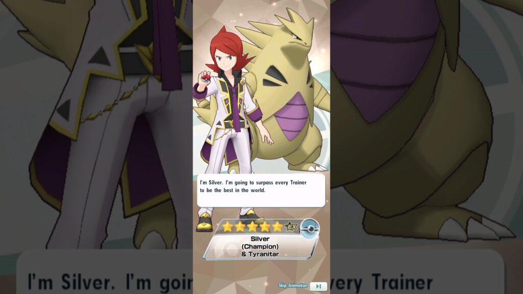 Neo Champion Silver & Tyranitar Pull #pokemonmasters #silver #tyranitar #pokemon #johto