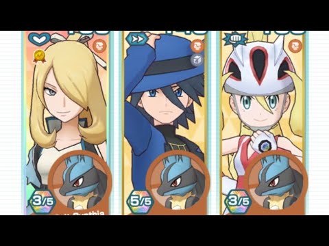 Triple Lucario 3k Champion Stadium Master Mode Pokemon Masters EX.