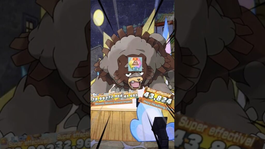 1/5 Adaman (Special Costume) & Ursaluna Basic Damage #pokemonmasters