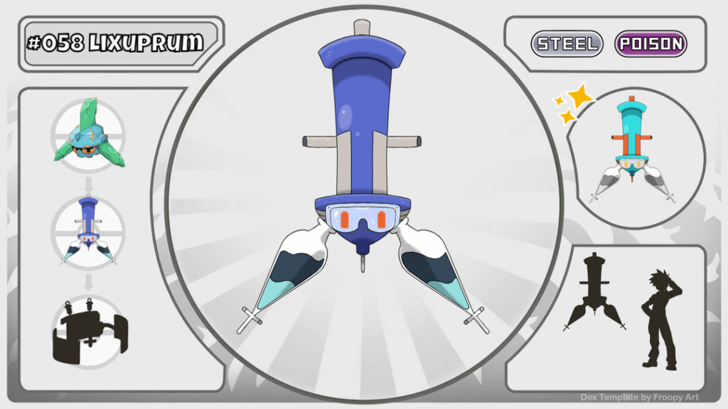 Chilean Pokedex - Lixuprum, inspired by the column leaching process for the copper mining industry