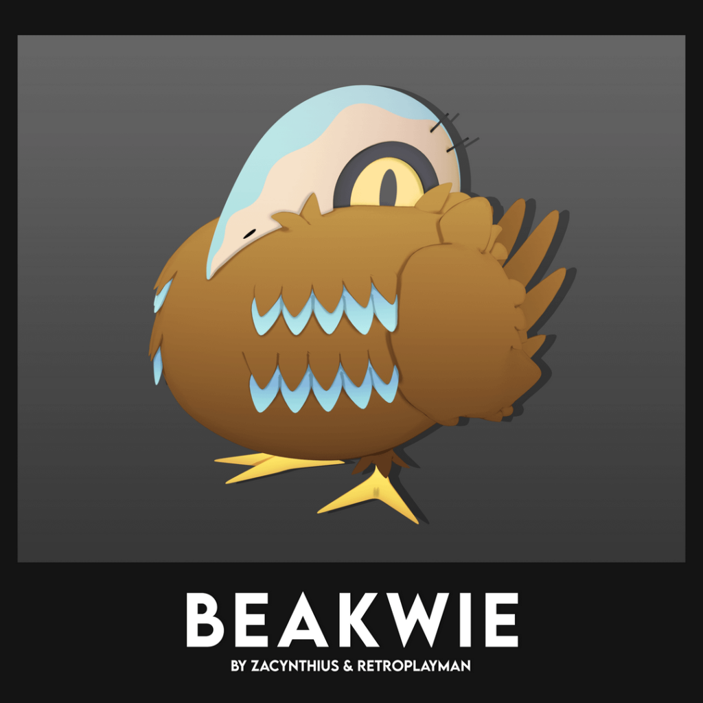 Beakwie, a Steel/Flying Fakemon (a commission for Zacynthius)