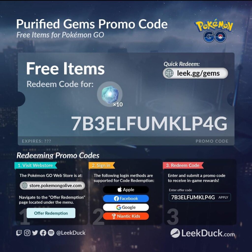 Promo code for purified gems