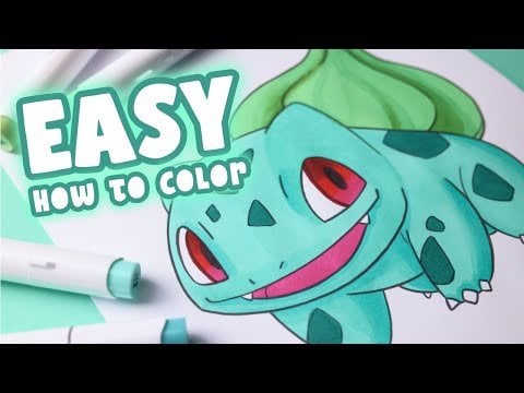 EASY How to Color Bulbasaur
