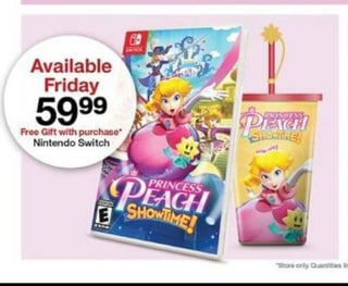 The “gift with purchase” from Target for Princess Peach Showtime was NOT as advertised