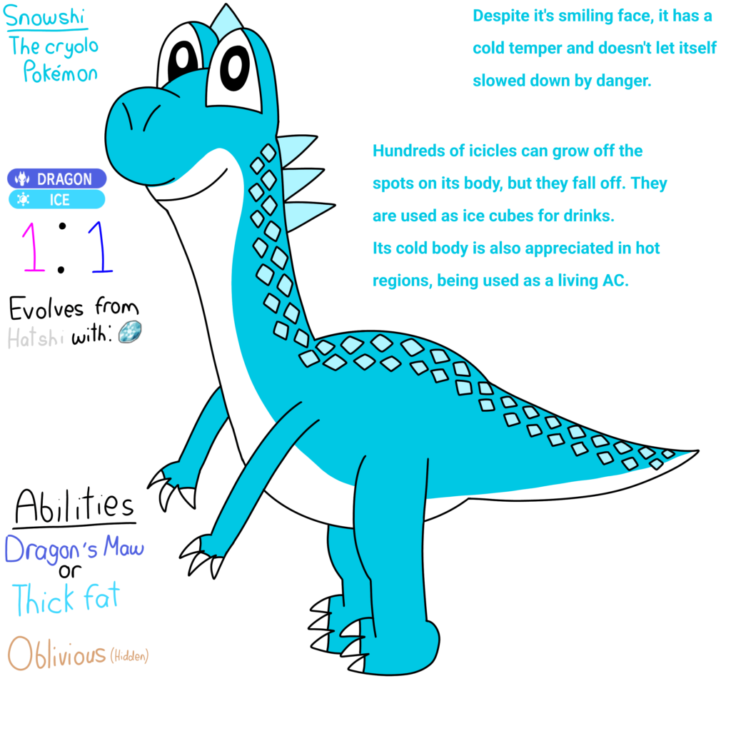 Polysula Pokémon 027 - Snowshi, the cryolo Pokémon.