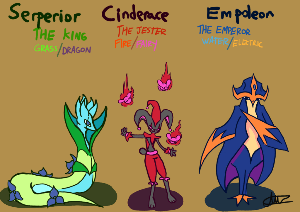 My prediction/wishes for the Pokemon Legends ZA starters (General theme: French aristocracy)