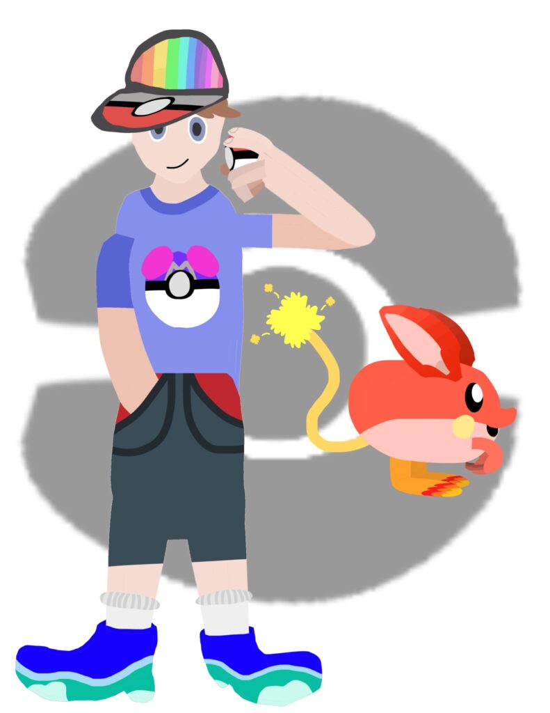 [ART CHALLENGE] If you have a Fakemon region. Draw a Sync Pair with a Trainer and Fakemon