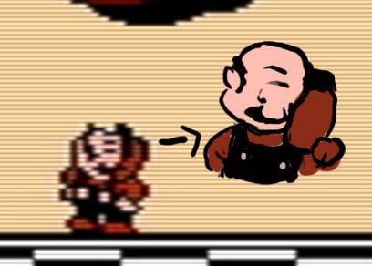 Over 20 years later I realize that I've been seeing the Super Mario 3 title screen animation all wrong. Instead of Mario looking up I thought Mario was taking his hat off