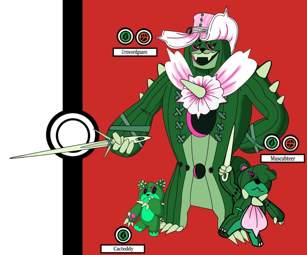 The Grass Starter Trio for the Four-Corners based Verset Region.