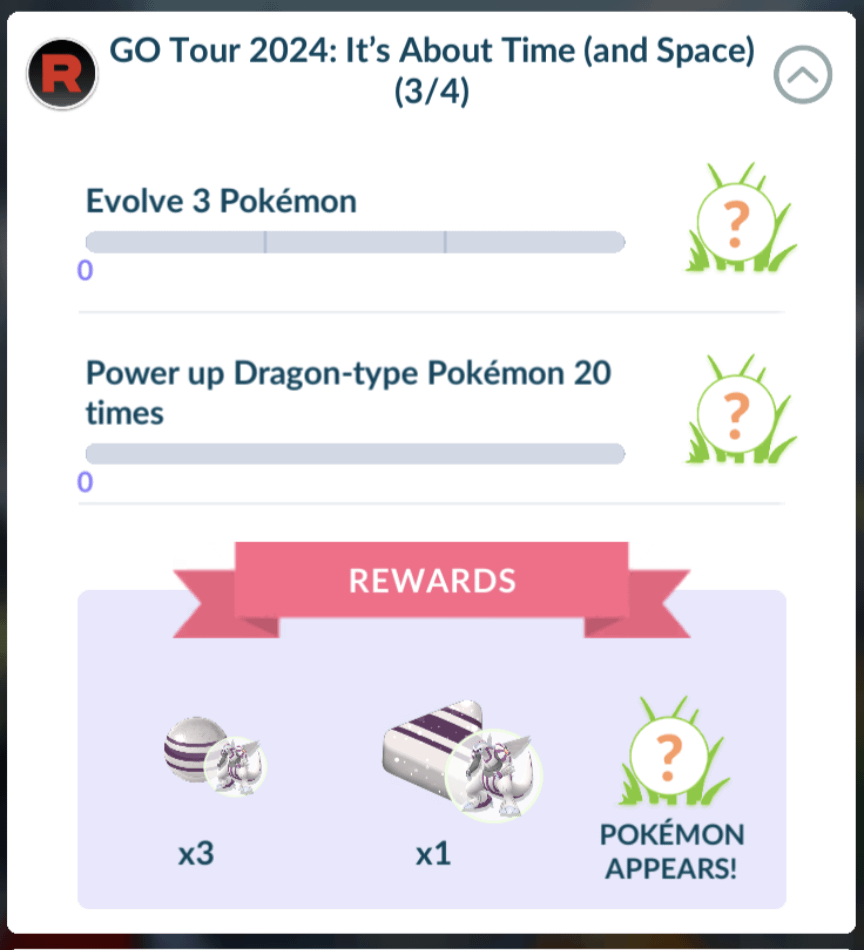 Go Tour Research task was reset?