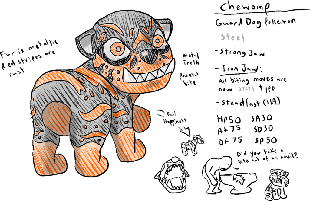 A steel guard dog based off the Dogo Sardo breed (that is a real name), and a flying fish that commits war crimes.