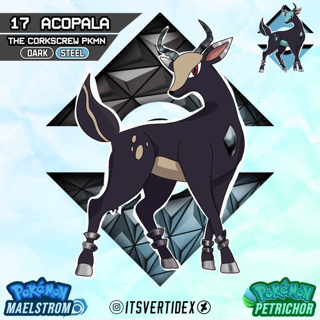 Meet Acopala, the Corkscrew Pokemon of the Suldana Region.