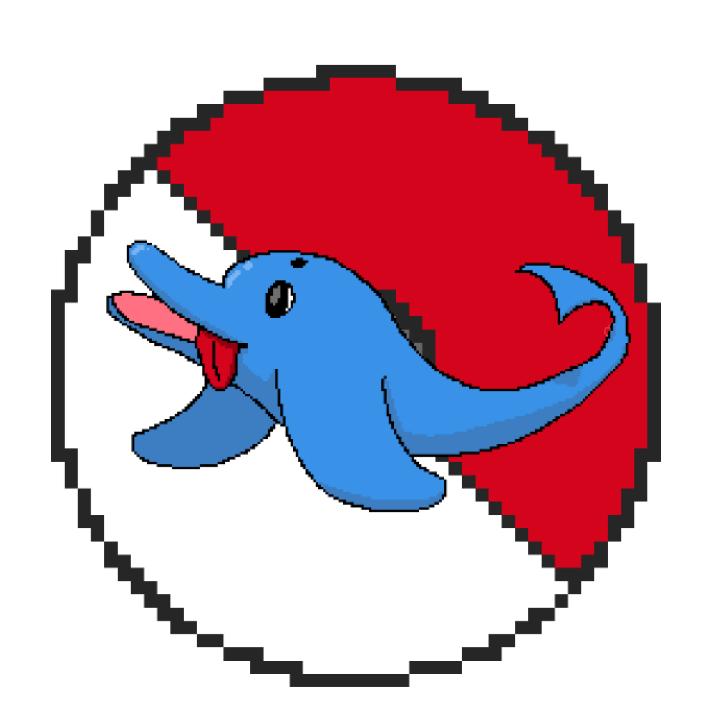 Re-design of Dolpheel's evolution line in pixel-art, a water-type starter fakemon! What do think?