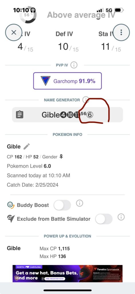 What does the 56 and 6 mean