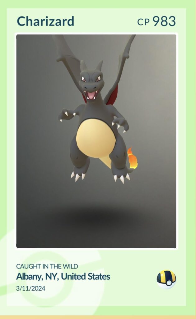 Shiny wild charizard??