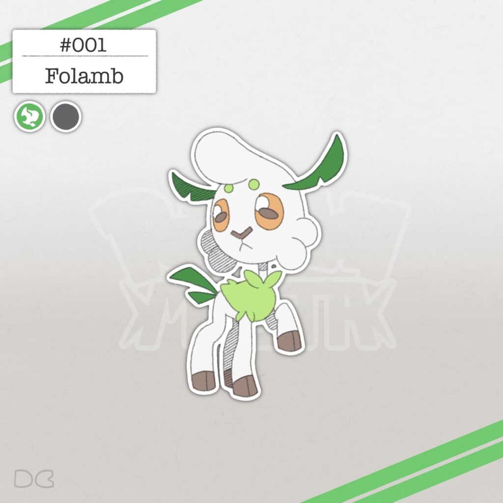Folamb! The Lamb Fakemon and the first Fakemon in my Maltese inspired Pokedex