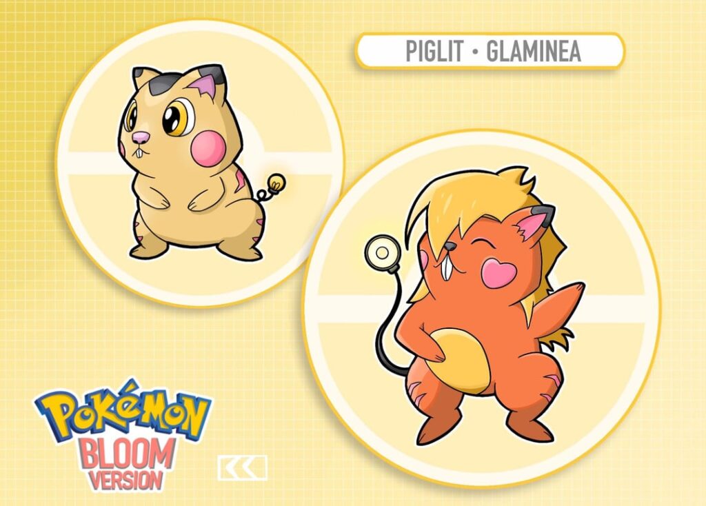 Pokemon Bloom - Piglit & Glaminea