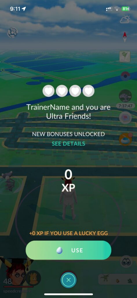 Sometimes in life, you have to crack a Lucky Egg to get 0 XP
