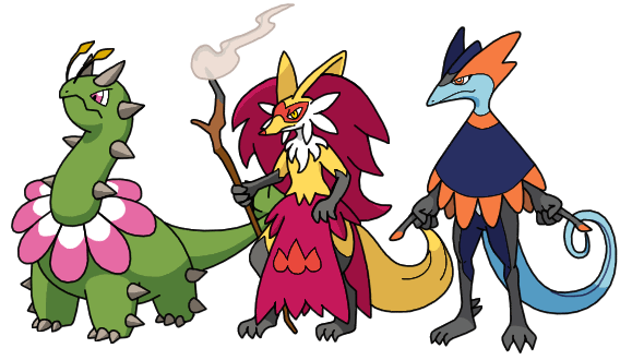 Orrean Forms of Meganium, Delphox, and Inteleon - More information in the comments
