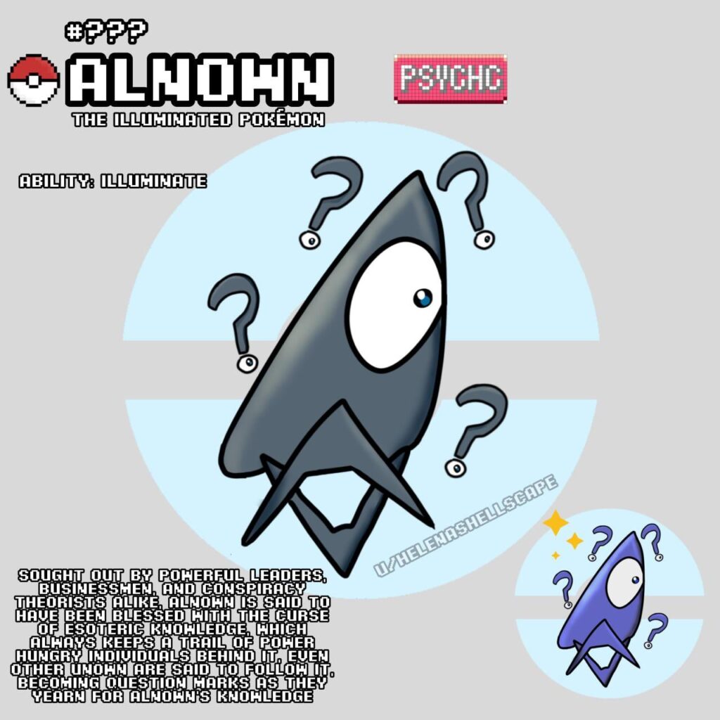 Alnown - The Illuminated Pokémon (Evolution to Unown)