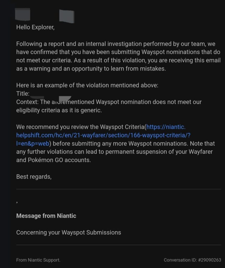 Gym removed, route still there but inaccessible